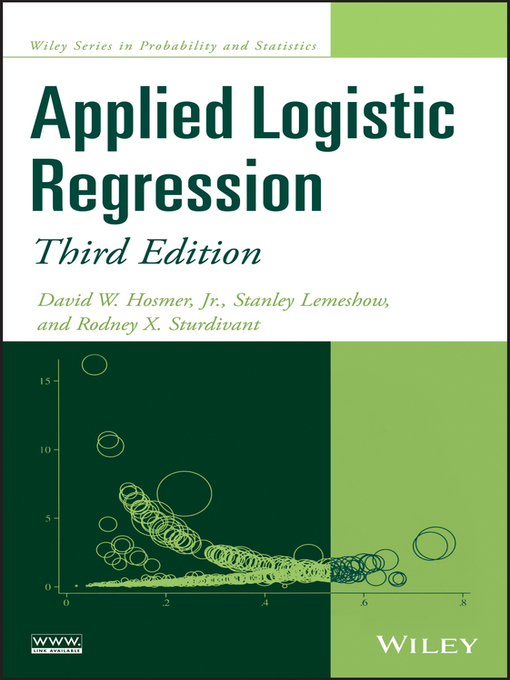 Title details for Applied Logistic Regression by David W. Hosmer, Jr. - Available